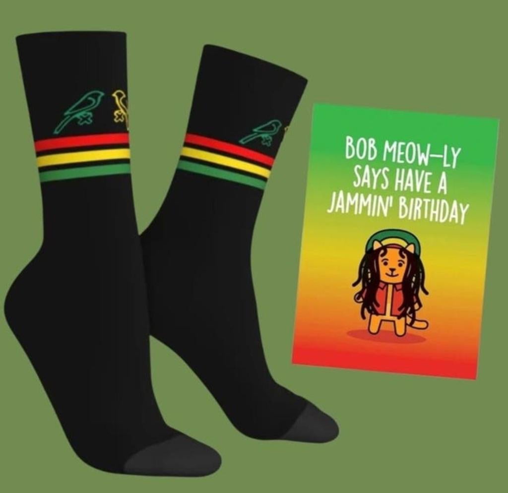 BOB MARLEY SOKKEN + VERJAARDAGS KAART BOB MARLEY, Kleding | Heren, Ophalen of Verzenden, Nieuw
