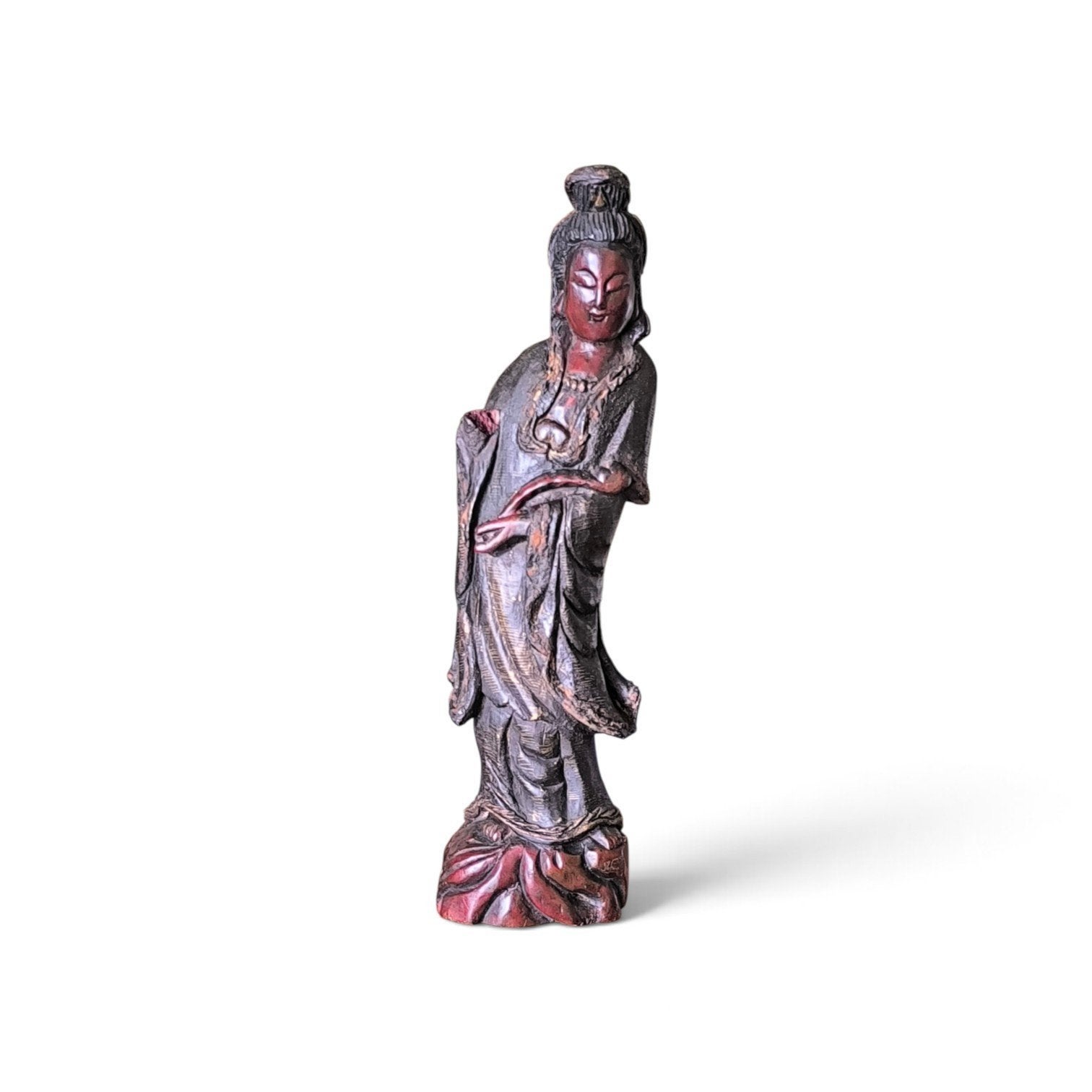 Antiek Chinees houten Quanyin beeld, 19e eeuw, 46 cm, Ophalen of Verzenden, 20 - 50 cm, Beeld, Hout