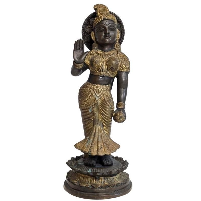 Parvati beeld – bronzen godin – India, Ophalen of Verzenden, Gebruikt, Metaal, Oosters