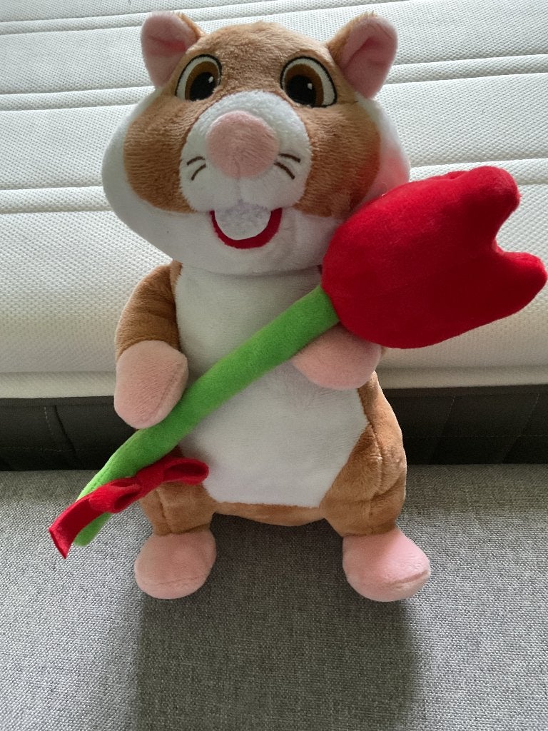 AH Hamster: Hamster met Tulp, Ophalen of Verzenden, Zo goed als nieuw