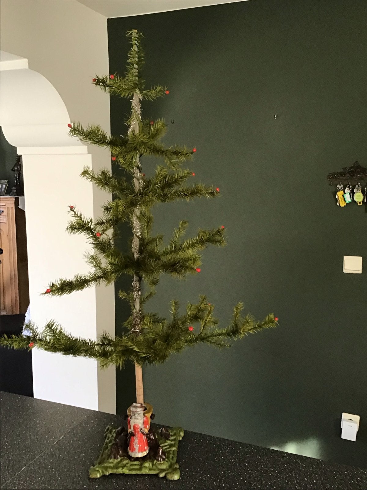 Prachtige antieke feather tree, Ophalen of Verzenden, Gebruikt