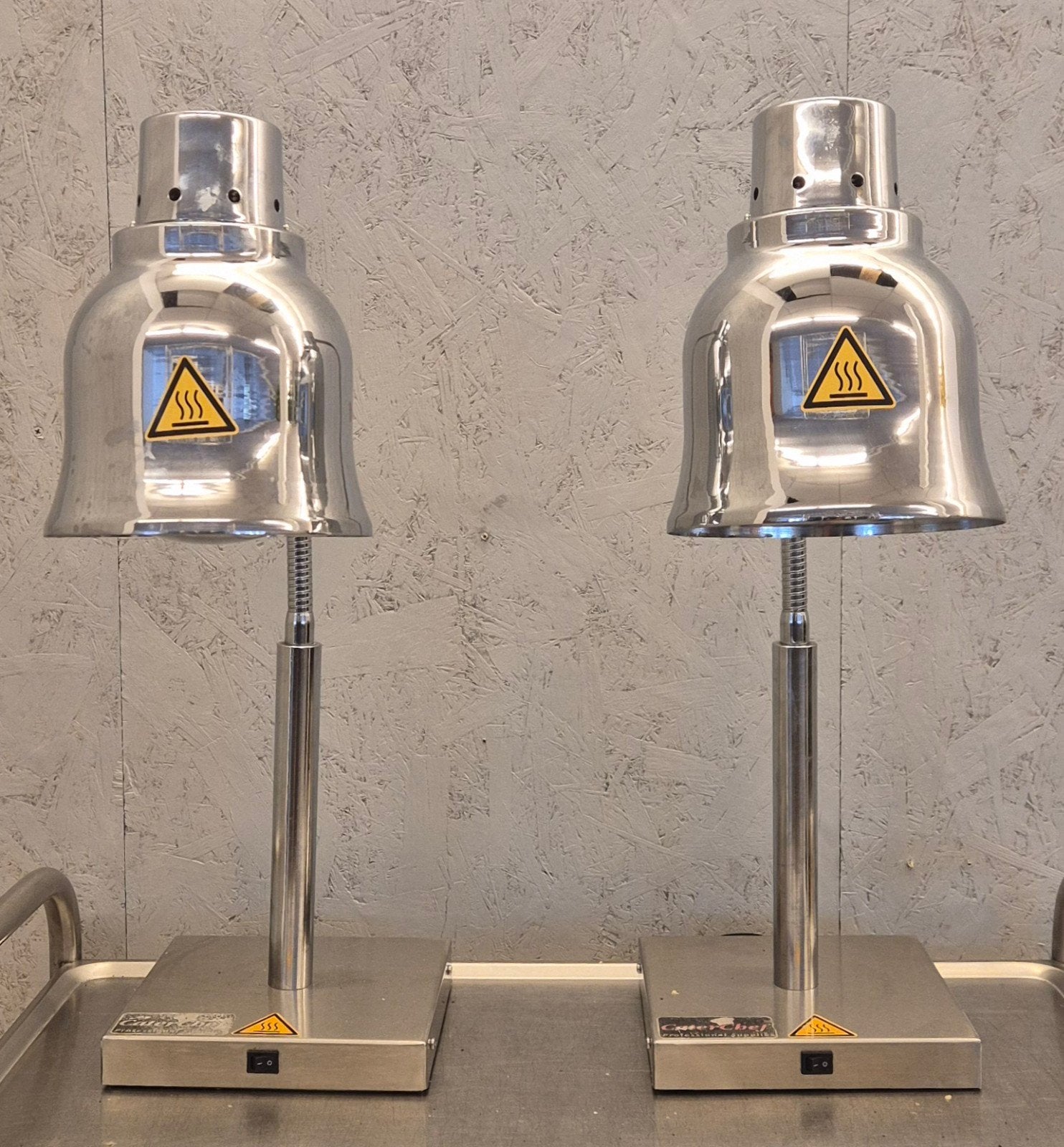 2x CaterChef professionele warmhoudlamp RVS 250W, Ophalen, Caterchef, N.v.t, N.v.t