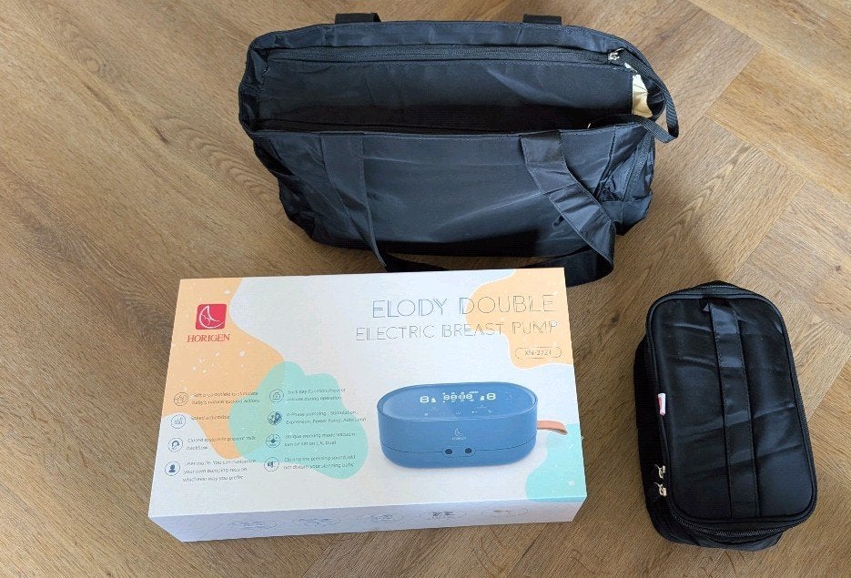 Horigen Elody Double elektrische borstkolf met accessoires, Ophalen, Inclusief tas, Borstkolf, Zo goed als nieuw