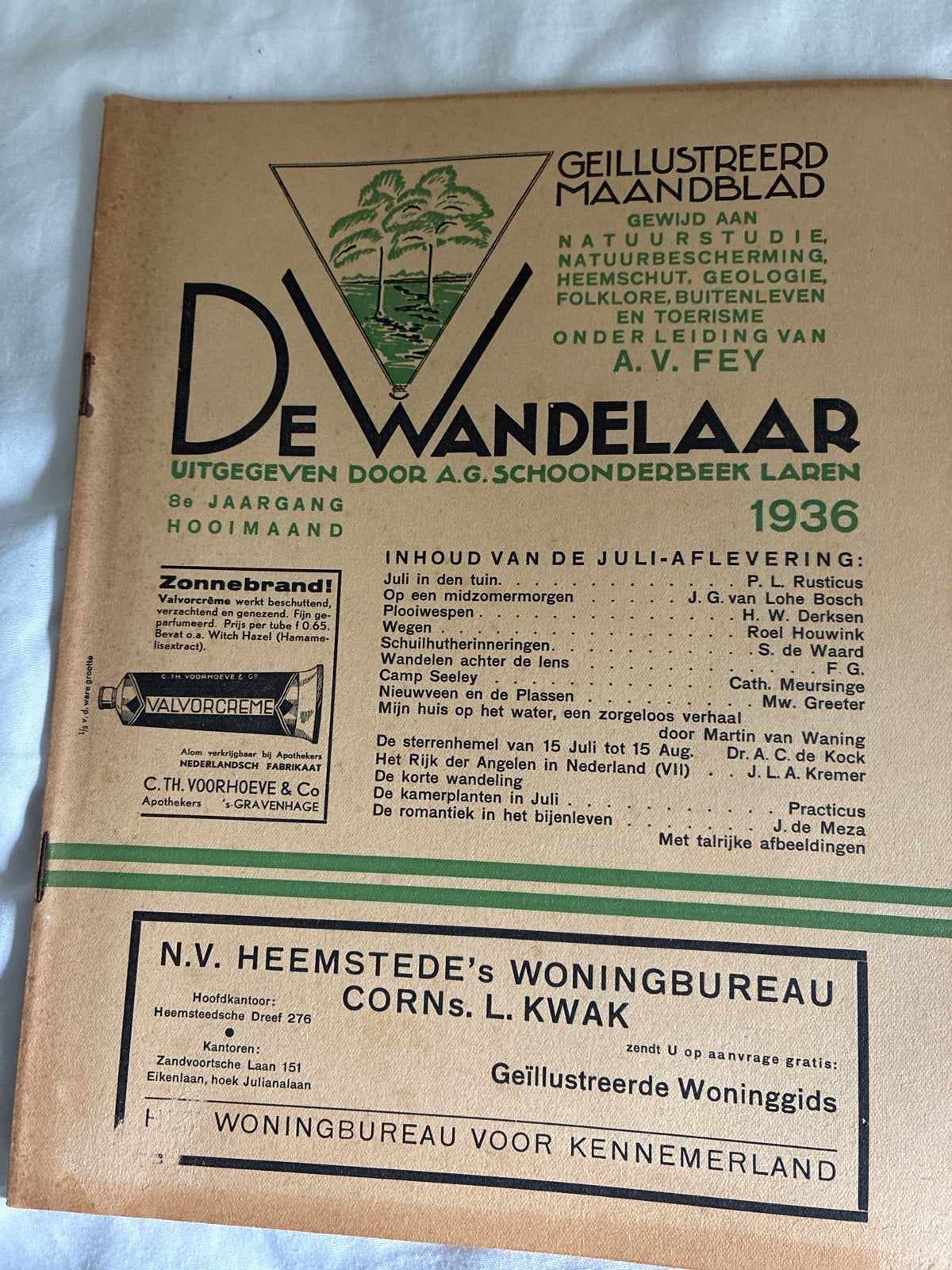 De Wandelaar Geïllustreerd Maandblad 1936, Boeken, Tijdschriften en Kranten, Ophalen of Verzenden, Gelezen, Overige typen