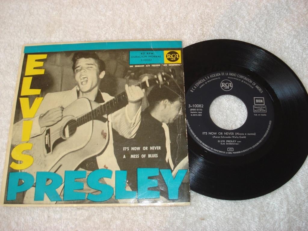 Elvis Presley   Its Now Or Never   Spanje    Orgineel, Ophalen of Verzenden, Zo goed als nieuw, Pop