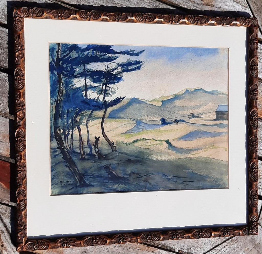 Henri Willem van Meines aquarel Duinrell september 1941, Ophalen