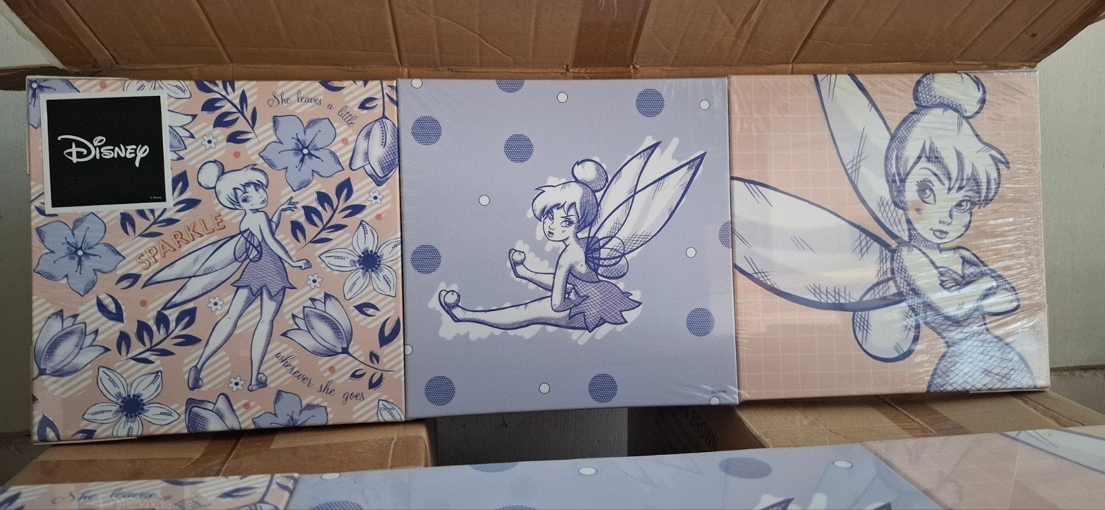 138 stuks Tinkerbell Canvas Schilderij - 30x30cm, Ophalen, Disney, Disney.com, Nieuw