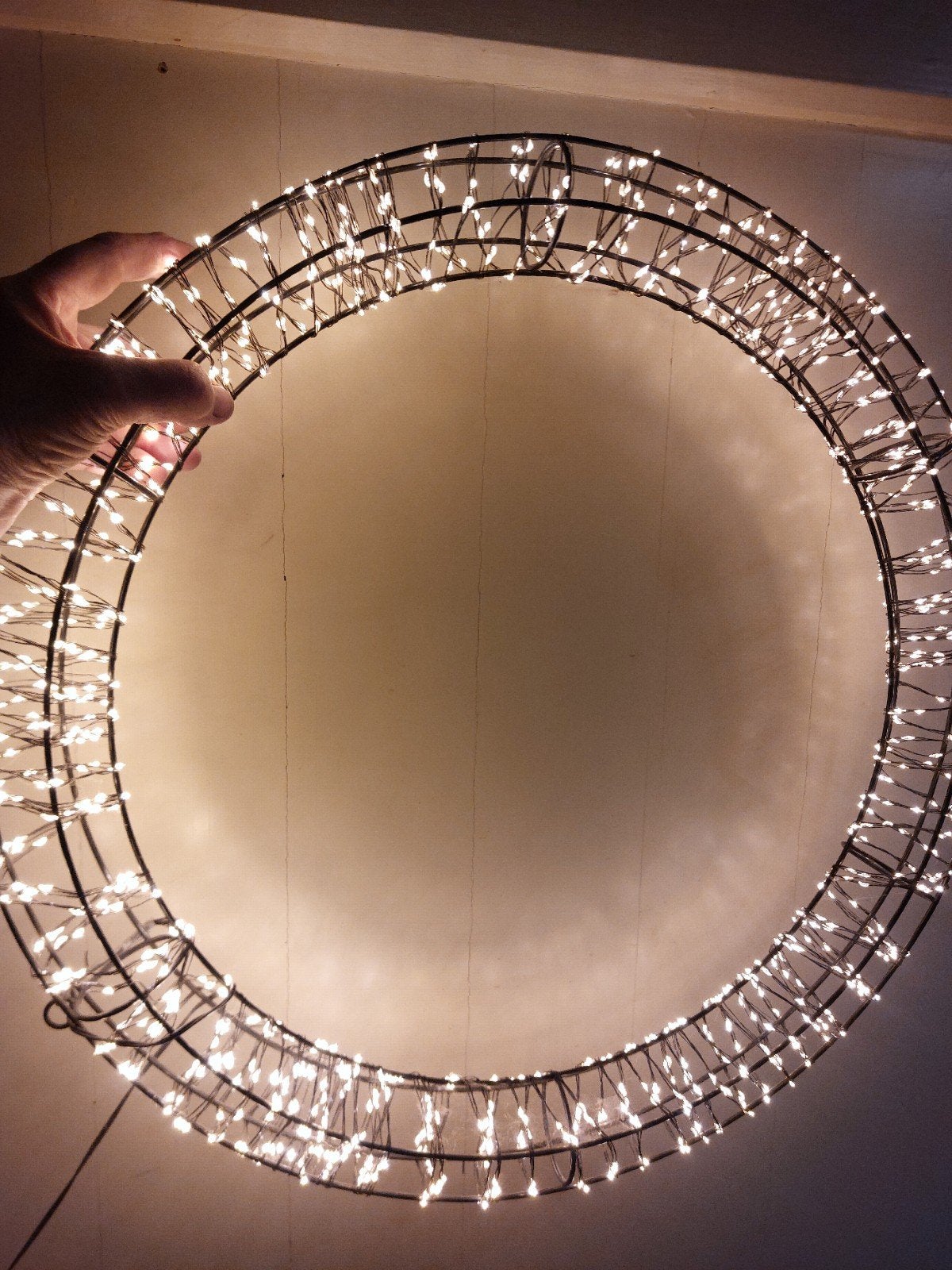 kerst, verlichting, extra leuk op een spiegel, Ophalen of Verzenden, Rond, 50 tot 75 cm, Minder dan 100 cm