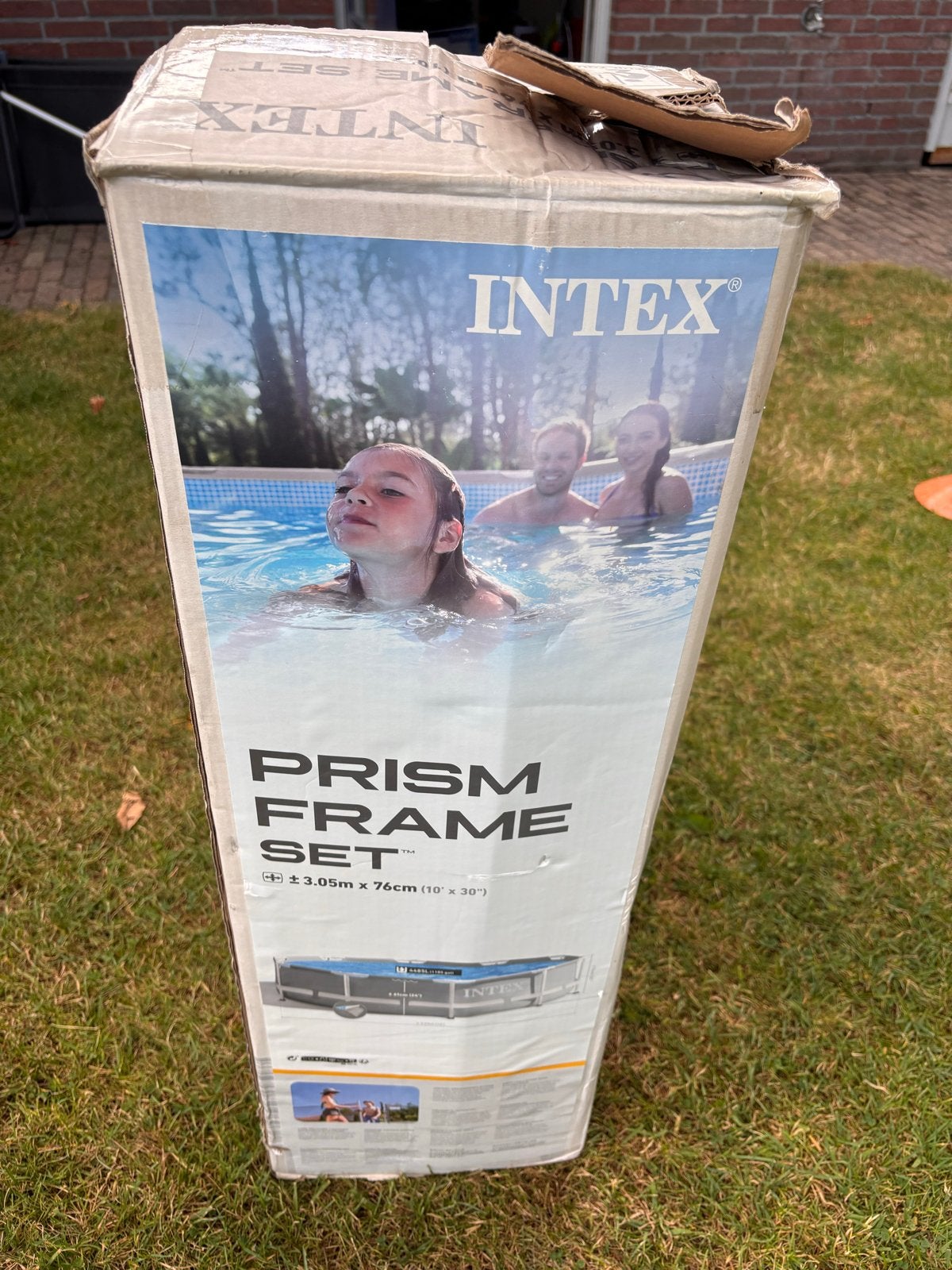 Intex Prism Zwembad - 3.05m x 76cm kleine lekkage in liner, Ophalen, Gebruikt