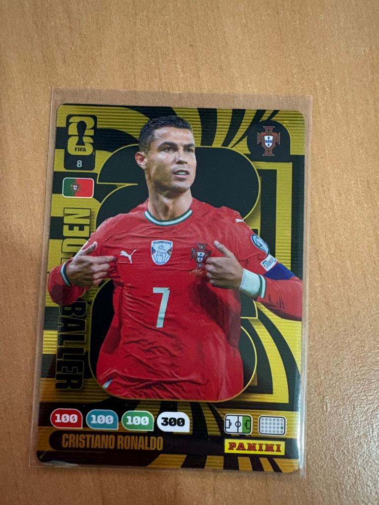 Golden Baller Christiano Ronaldo Panini FIFA World Cup 2026, Ophalen of Verzenden, Nieuw, Plaatje