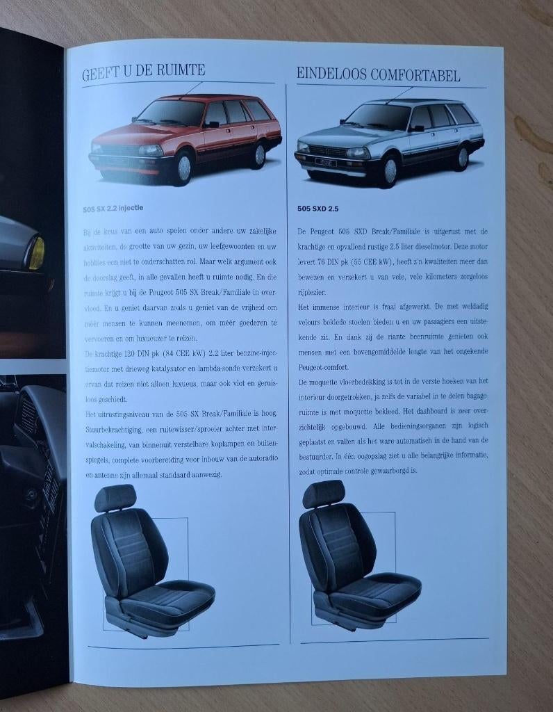 Peugeot 505 Break/Familiale brochure (1991), Verzenden, Gelezen, Peugeot