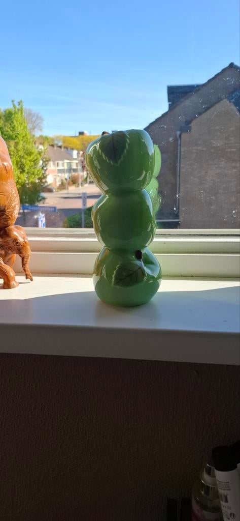 Appel vaasje, Ophalen of Verzenden, Overige kleuren, Glas, Minder dan 50 cm