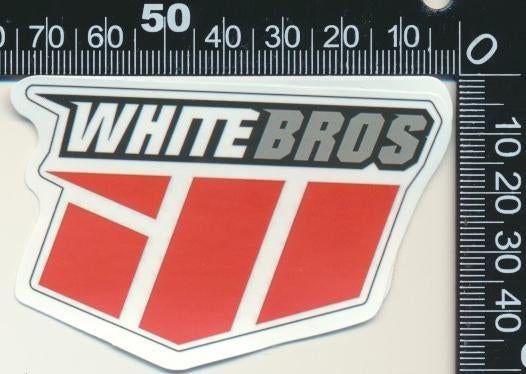 Sticker: White Bros, Ophalen of Verzenden, Zo goed als nieuw, Auto of Motor