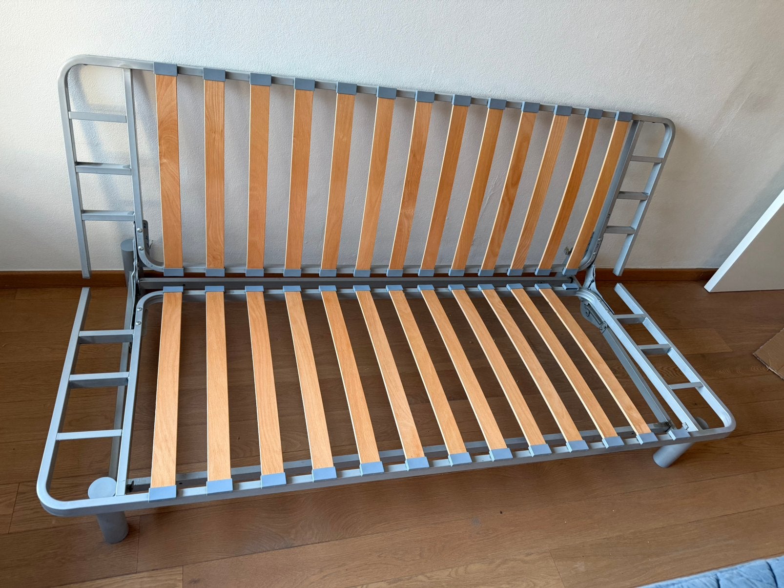 GRATIS 3-zits slaapbank Nyhamn van IKEA, Ophalen, Gebruikt, Blauw, Tweepersoons