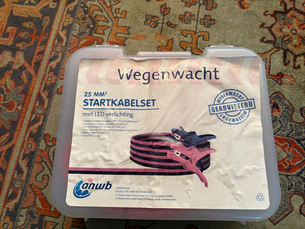 ANWB Wegenwacht Startkabelset 25 mm² met LED verlichting, Auto-onderdelen, Ophalen of Verzenden, Nieuw