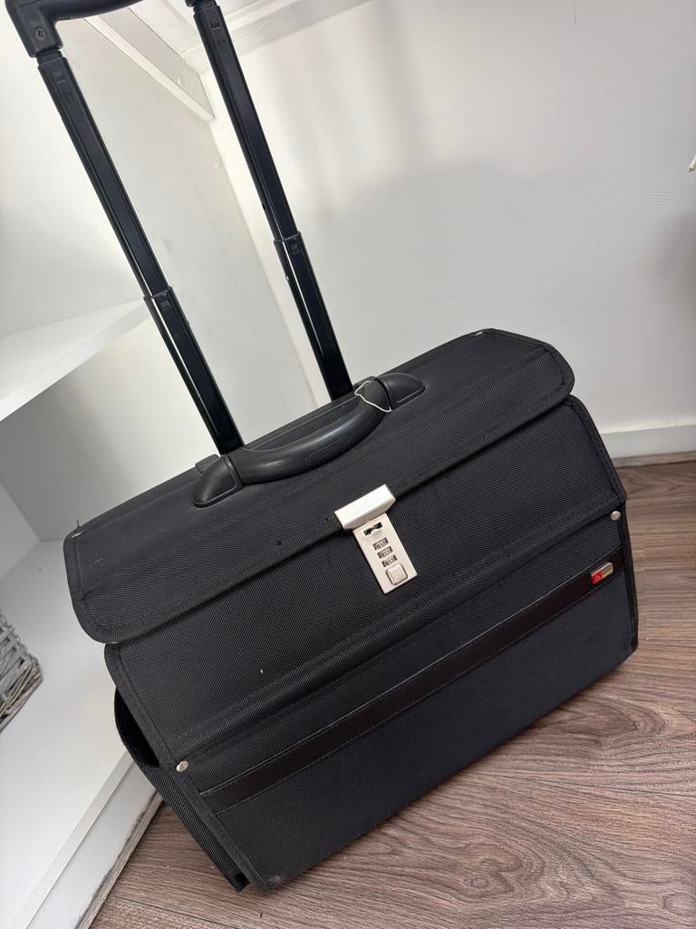 HULSHOF Pilotenkoffer trolley - Zwart, 40 tot 60 cm, Gebruikt, 20 tot 30 cm, Zwart