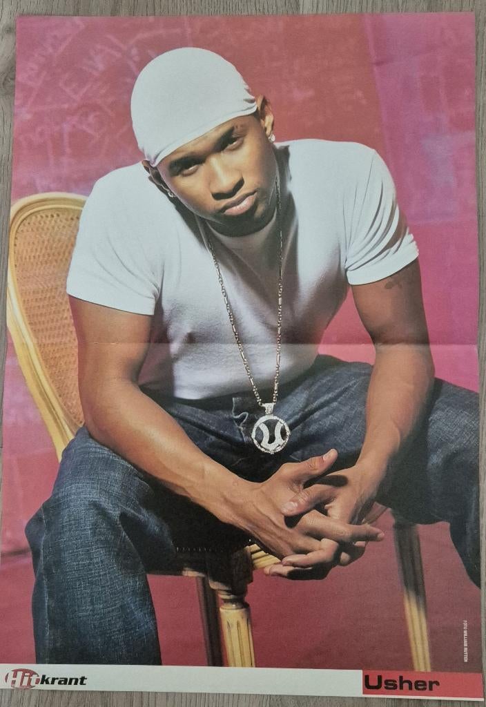 Mooie poster (A3) USHER, Rechthoekig Staand, Nieuw, Ophalen of Verzenden, A1 t/m A3
