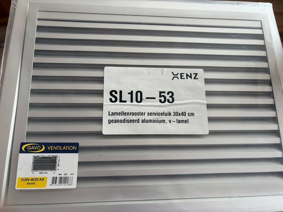 Xenz Ventilatie Lamellenrooster Serviceluik SL10-53, Ophalen, Nieuw, Ventilator