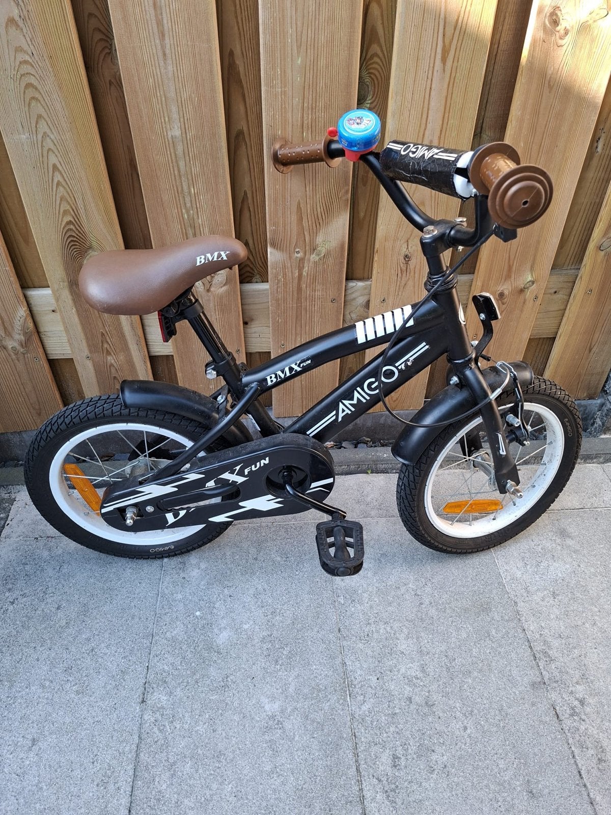 Amigo BMX Fun Kinderfiets Zwart, Ophalen, Terugtraprem, Gebruikt, Staal