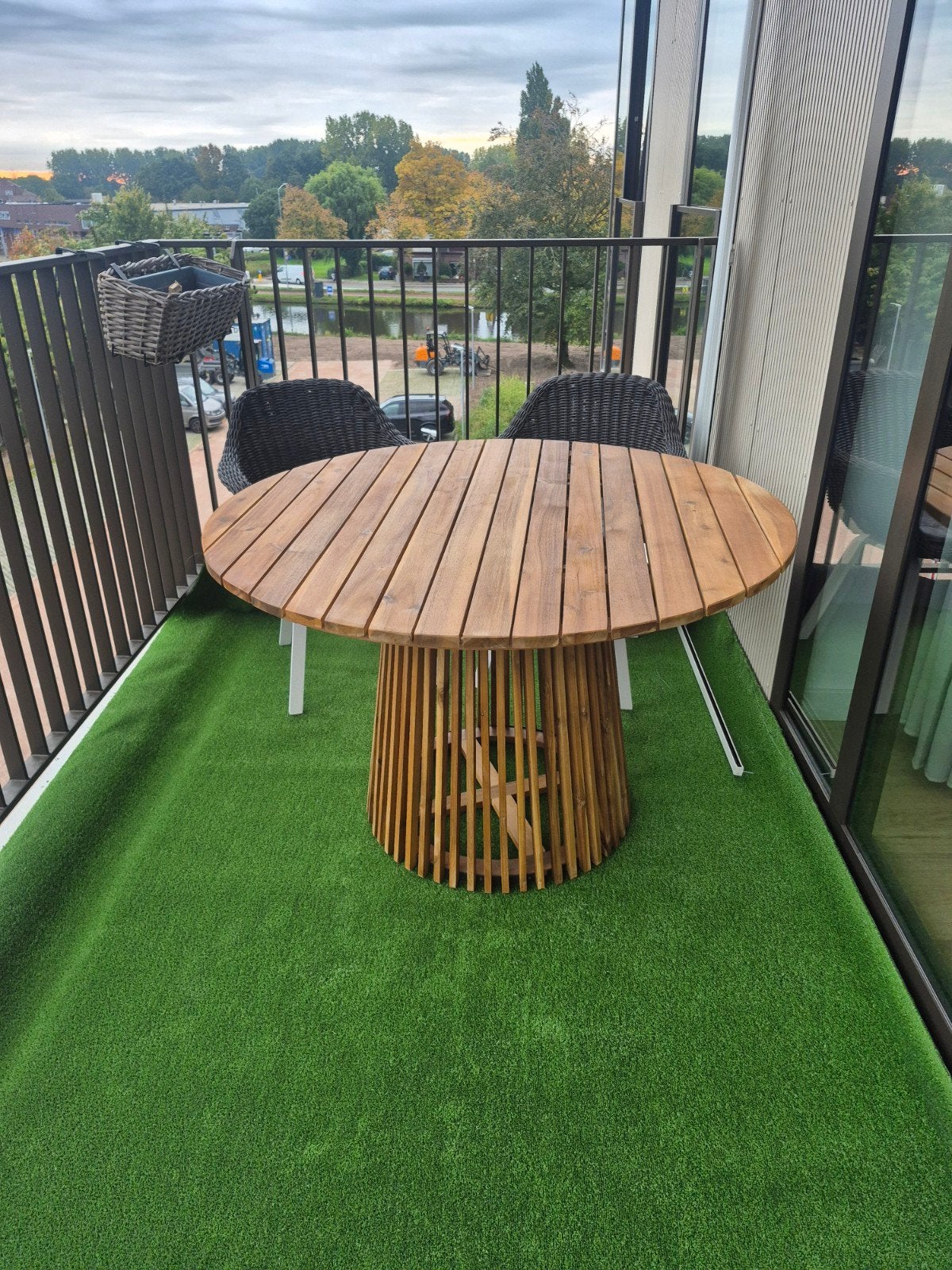 Nieuw Stijlvolle Kwantum tuintafel van teakhout, Ophalen, Zo goed als nieuw, Rond, Teakhout