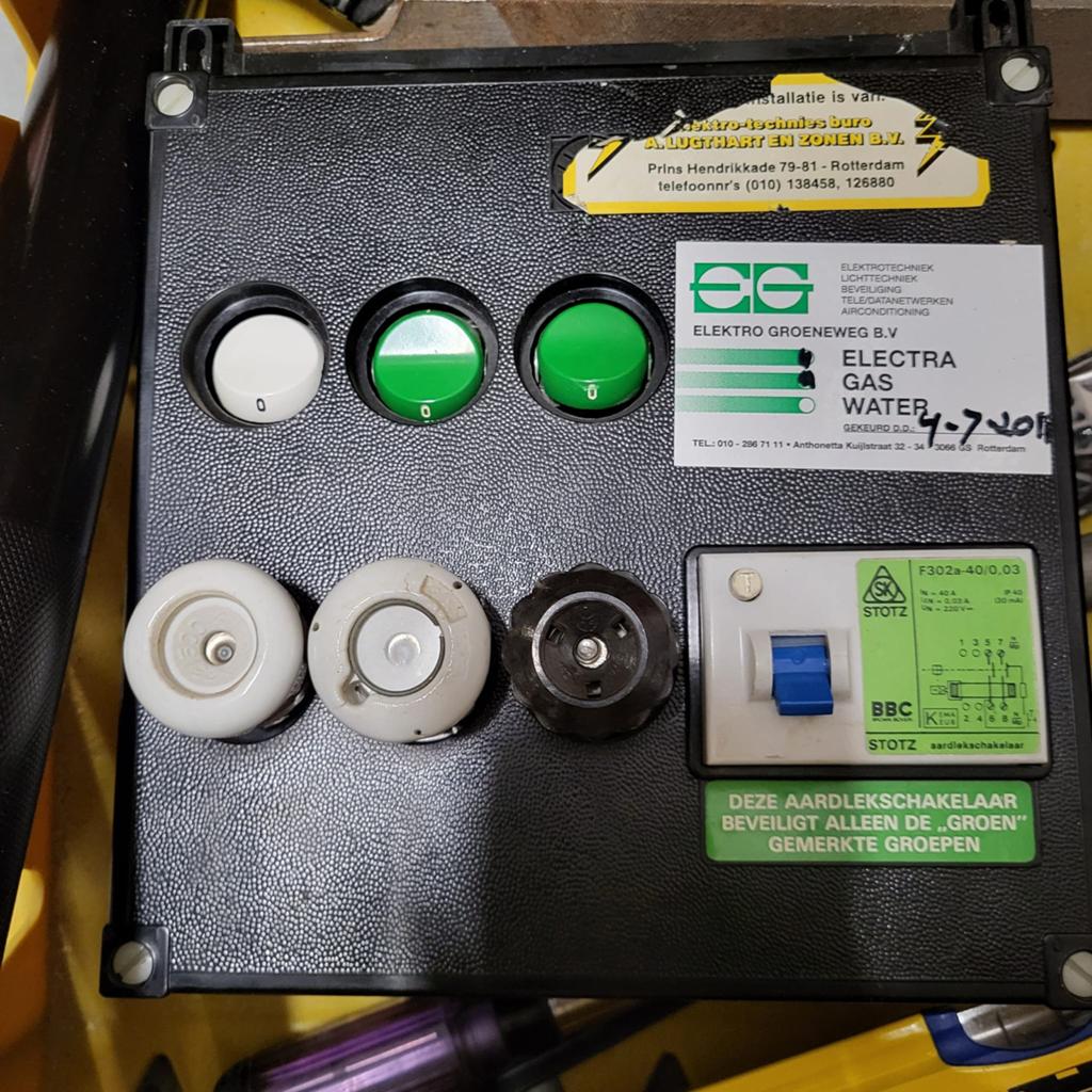 Vintage elektrische schakelkast met zekeringen, Ophalen of Verzenden, Gebruikt