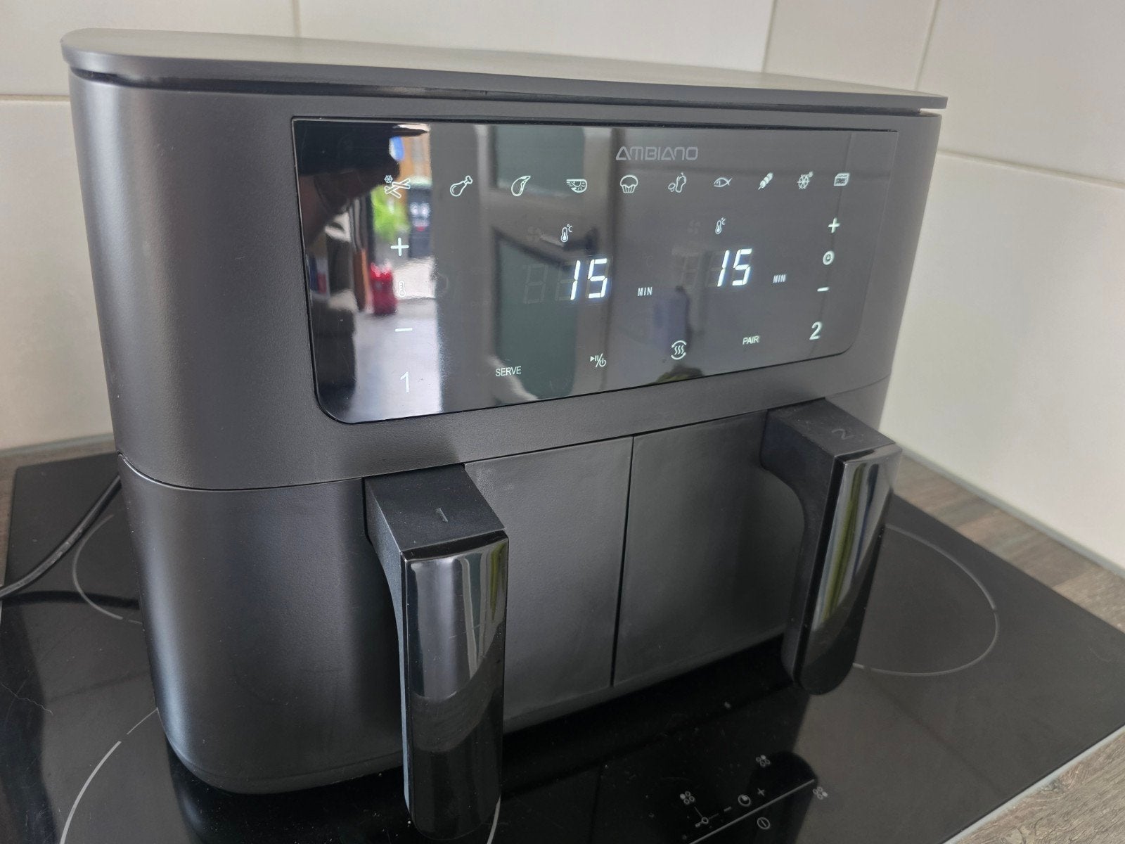 Ambiano Dual Airfryer, Ophalen, Zo goed als nieuw, Airfryer, 1500 gram of meer