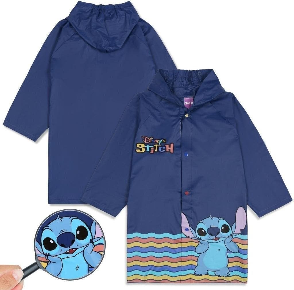 Stitch Regenjas Blauw - Maat 98/104 - 110/116 - 122/128, Stitch, Jongen of Meisje, Nieuw, Ophalen of Verzenden