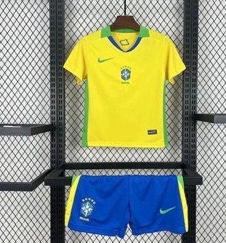 Brazilië Voetbalpakje voor Kinderen - Maten 80/92 t/m 158/16, Kinderen en Baby's, Ophalen of Verzenden, Nieuw, Overige maten