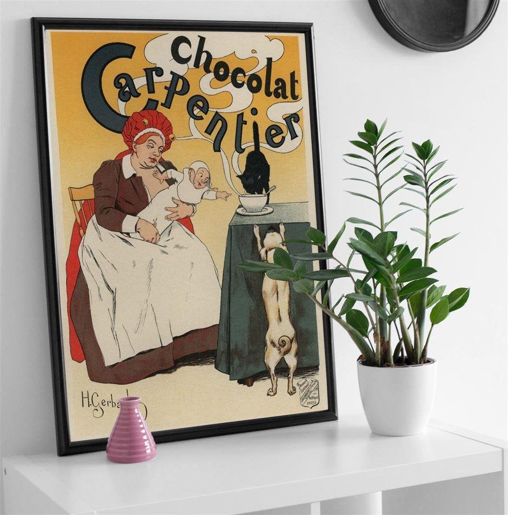 Chocolat Carpentier Kunst Poster Art Nouveau affiche, Verzenden