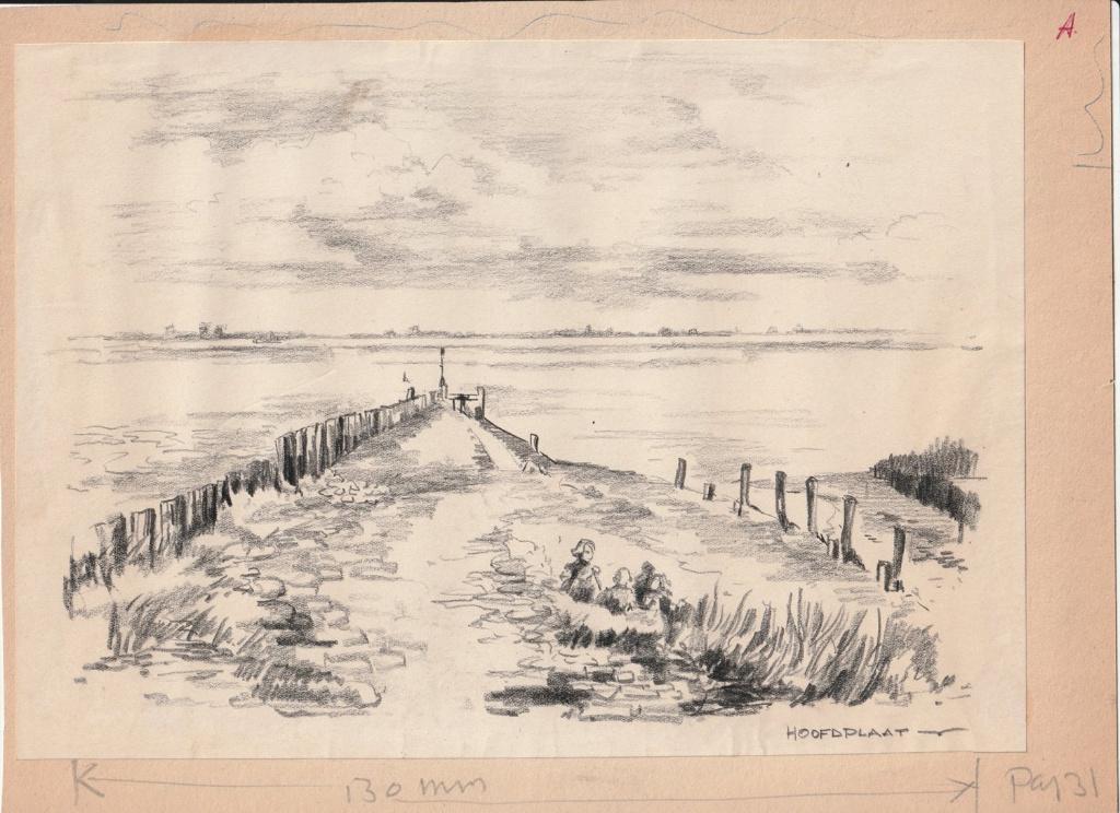 Frans Piët Hoofdplaat originele tekening / vastgelijmd, Verzenden