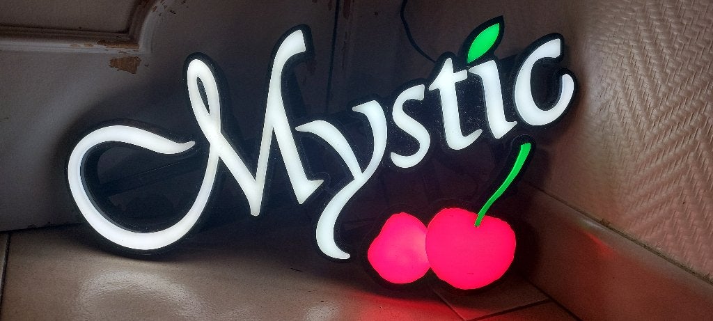 Lichtreclame bier Mystic, Ophalen of Verzenden, Nieuw, Lichtbak of (neon) lamp