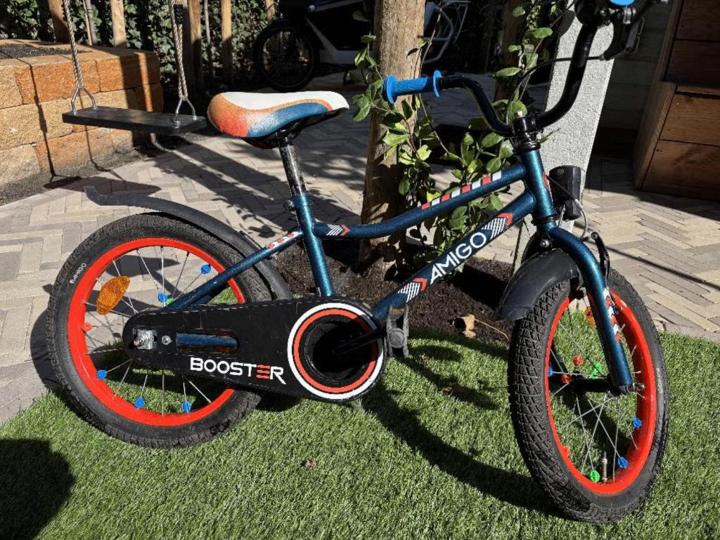 Jongensfiets 16 inch (3-4 jaar), Ophalen, Terugtraprem, Gebruikt, Handrem