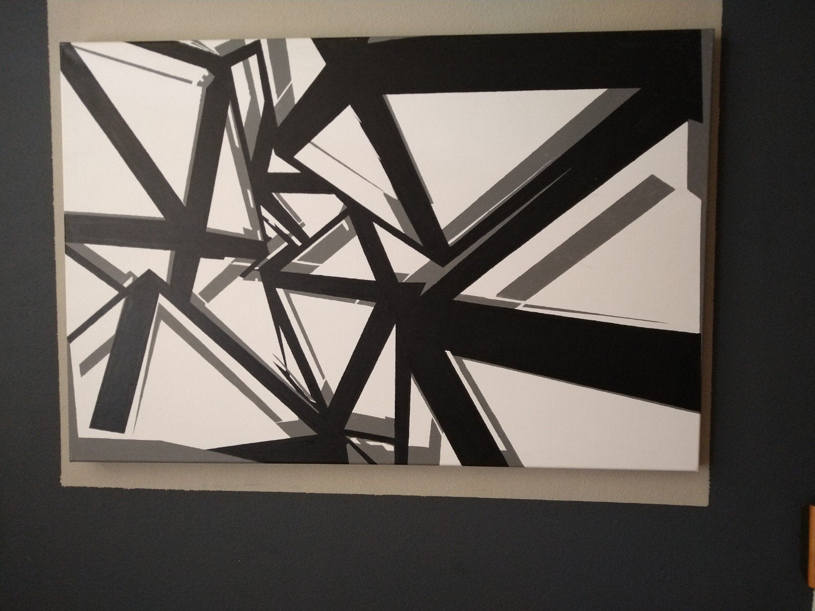 geometrisch abstract schilderij, handgeschilderd, Ophalen