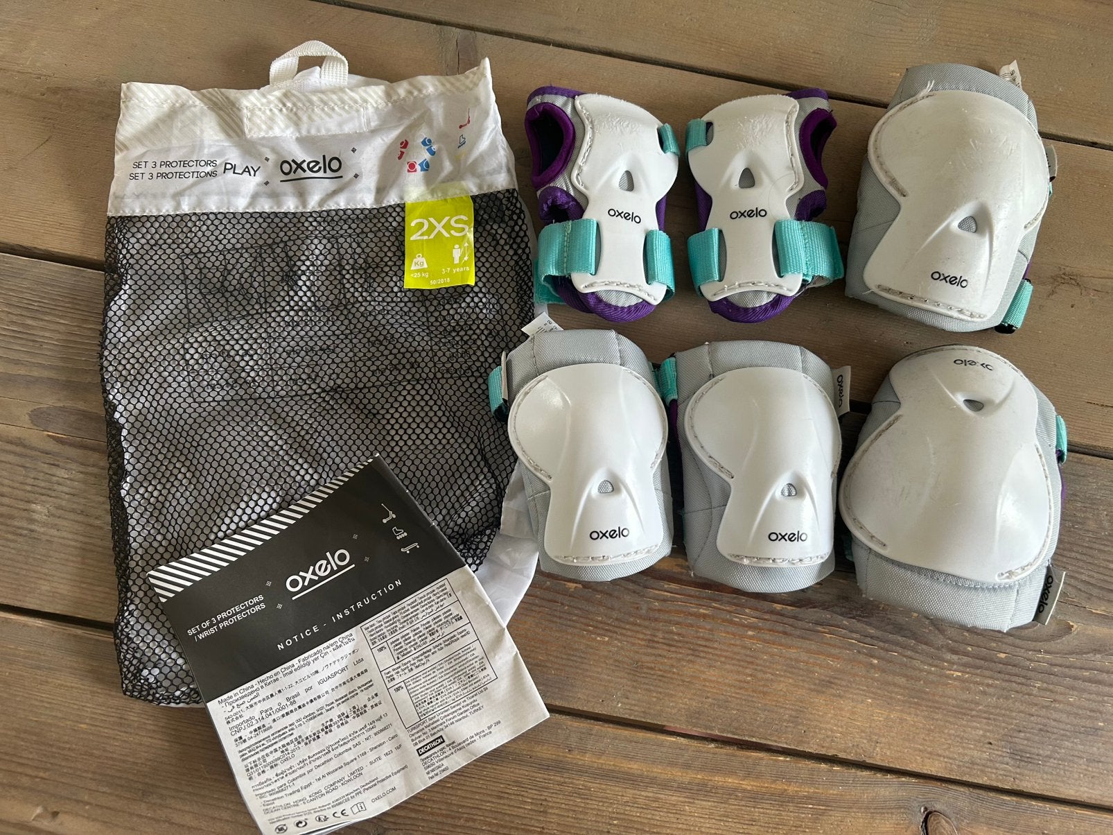 Decathlon Oxelo beschermers kind 2XS, Overige merken, Kinderen, Ophalen of Verzenden, Bescherming