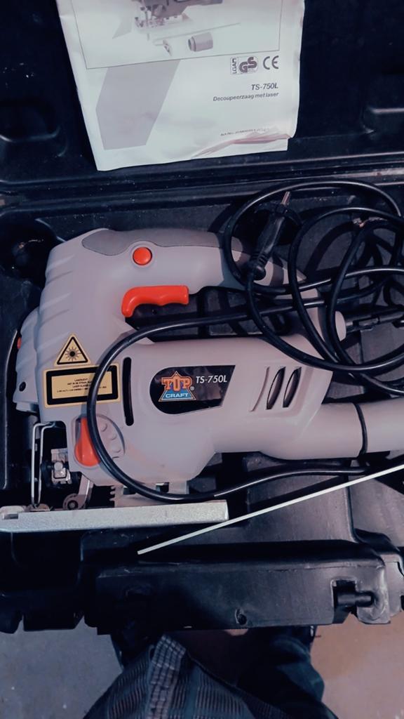 Top Craft Decoupeerzaag TS-750L met laser en zaagjes, Gebruikt, Decoupeerzaag, 600 tot 1200 watt, Ophalen of Verzenden