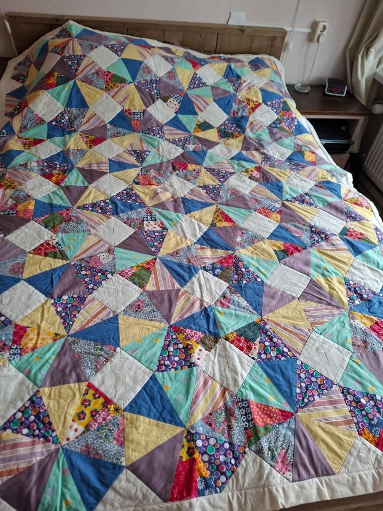 Patchwork sprei, Huis en Inrichting, Ophalen, Zo goed als nieuw, Tweepersoons, Overige typen