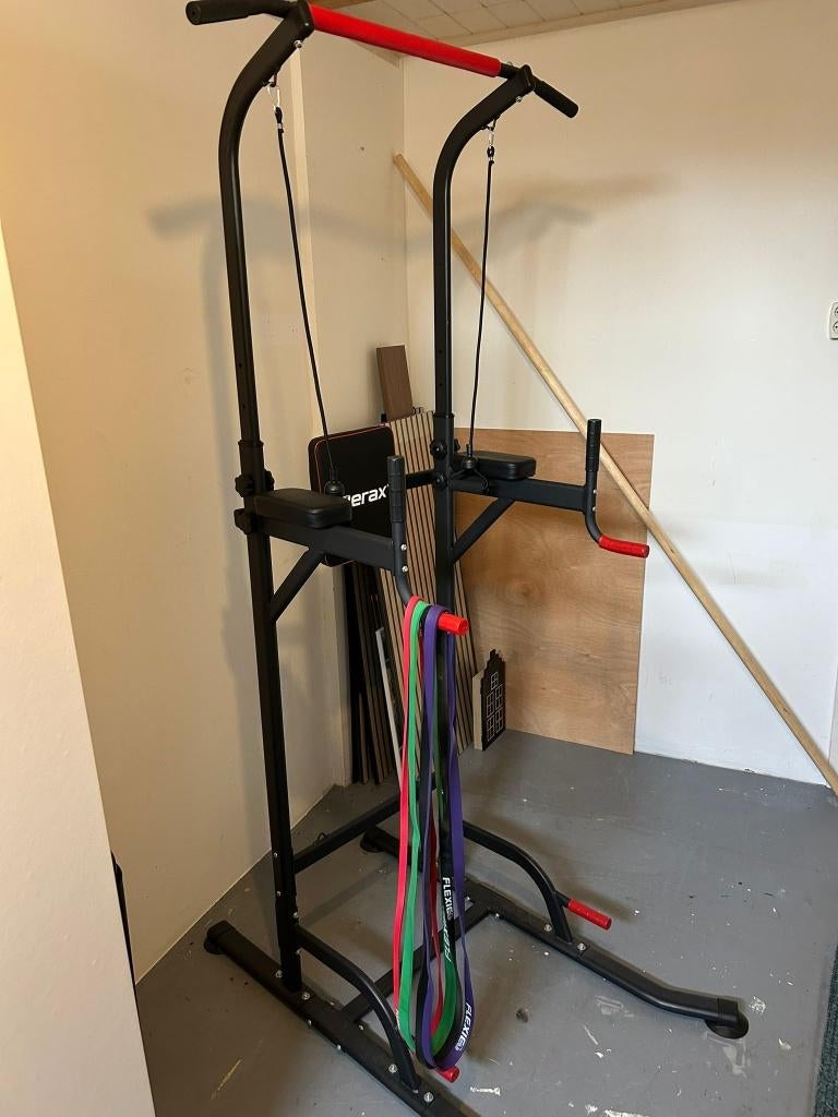 Merax Pull Up Station - 120 KG max, Ophalen, Benen, Krachtstation, Zo goed als nieuw