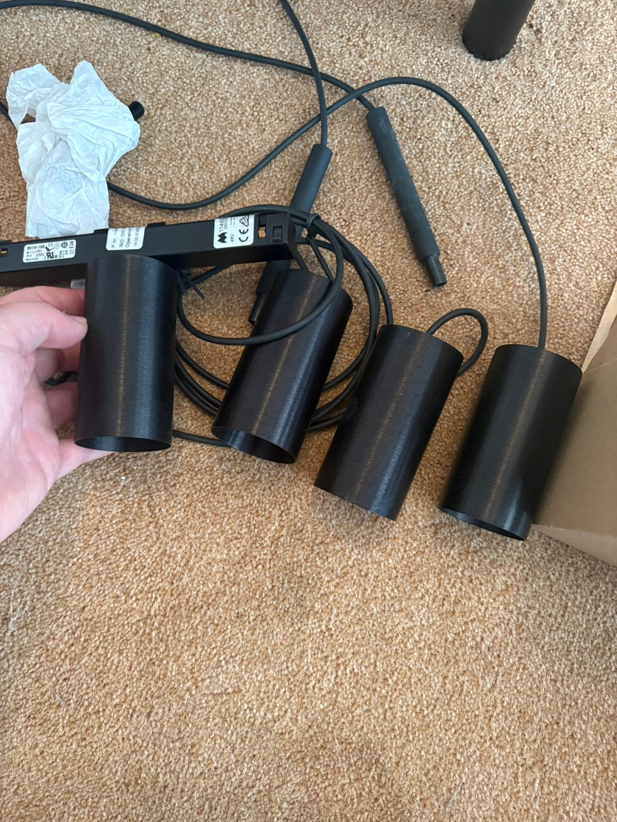 3 x Modular suspended minude  jack led lampen NIEUW, Huis en Inrichting, Lampen | Vloerlampen, Ophalen of Verzenden, Zo goed als nieuw