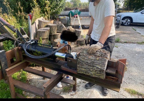 Kloofmachine voor hydrauliek tractor, Tuin en Terras, Kloofmachines, Ophalen, Gebruikt, Overige merken