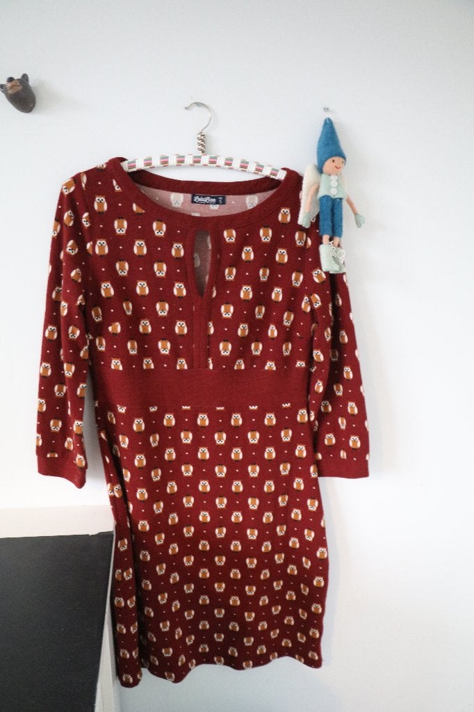 Lola & Liza jurk met uilen maat S, Kleding | Dames, Ophalen, Lola & Liza, Zo goed als nieuw, Maat 36 (S)