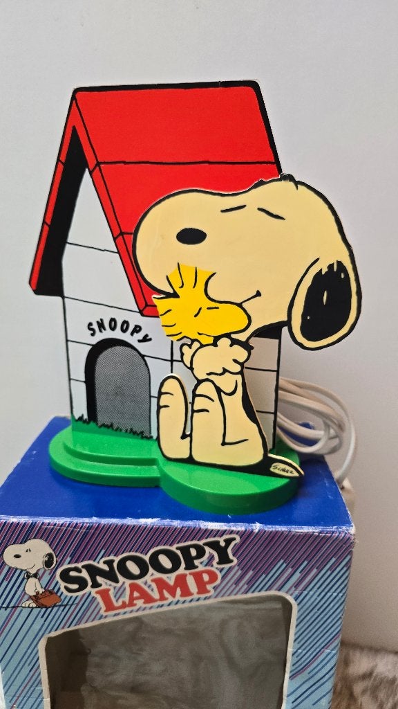 Vintage Snoopy Lamp, Ophalen of Verzenden, Snoopy, Gebruikt, Gebruiksvoorwerp