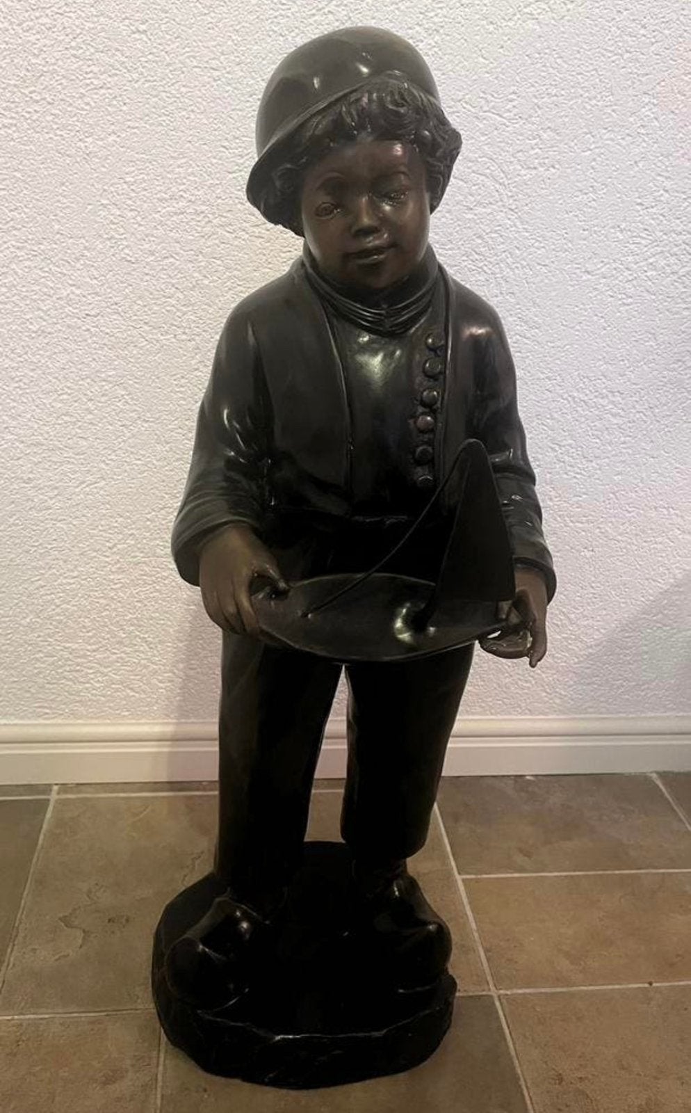Antiek bronzen beeld, Ophalen, Brons