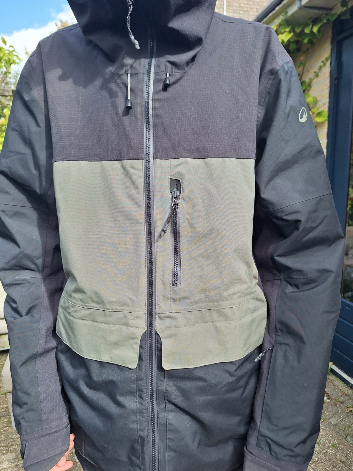 Heren ski-jas winterjas zwart olijfgroen 2XL - Waterdicht, Kleding | Heren, Ophalen, Overige maten, Jack, Decathlon