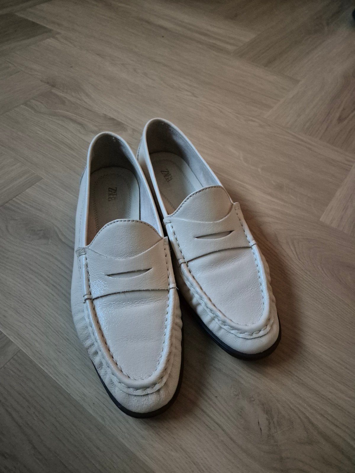Leren loafers, Kleding | Dames, Ophalen of Verzenden, Zo goed als nieuw, Zara, Instappers
