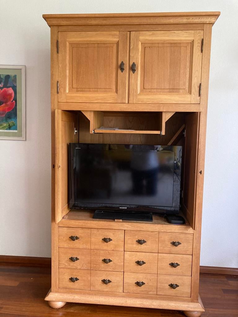 Eiken kast hxbxd 2.00 x 1.10x60., Huis en Inrichting, Kasten | Wandmeubels, Gebruikt, Eikenhout, Ophalen of Verzenden, Minder dan 150 cm