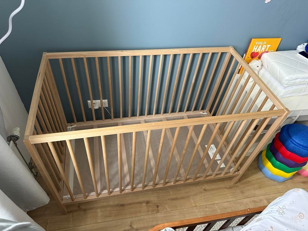Ledikant ikea met dubbel matras, Kinderen en Baby's, Boxen, Ophalen, Zo goed als nieuw