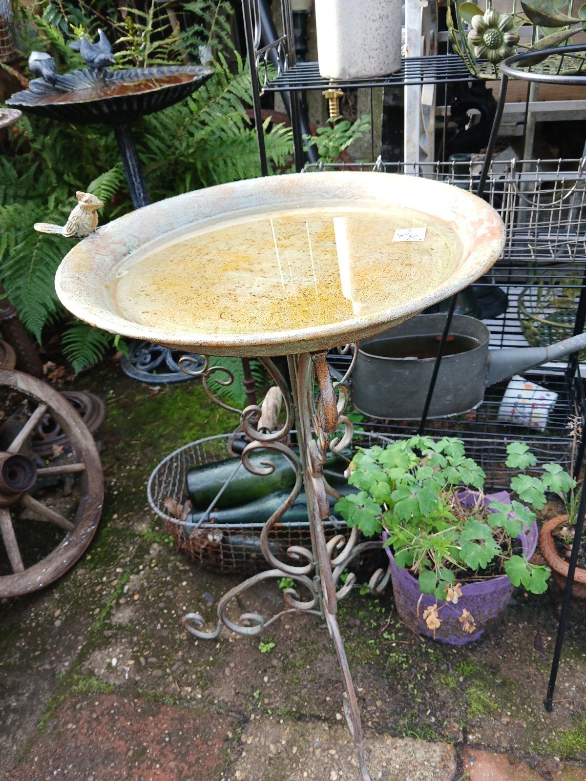 Tuintafeltje/ wijntafel m/z glazen blad Ook: "De Evenaar", Tuin en Terras, Ophalen, Gebruikt, Rechthoekig, Hout