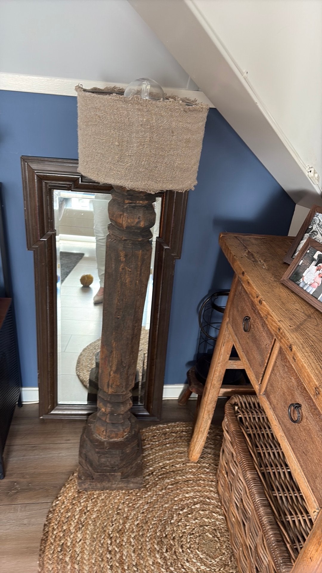 Unieke houten kaarsenkandelaar, Antiek en Kunst, Ophalen