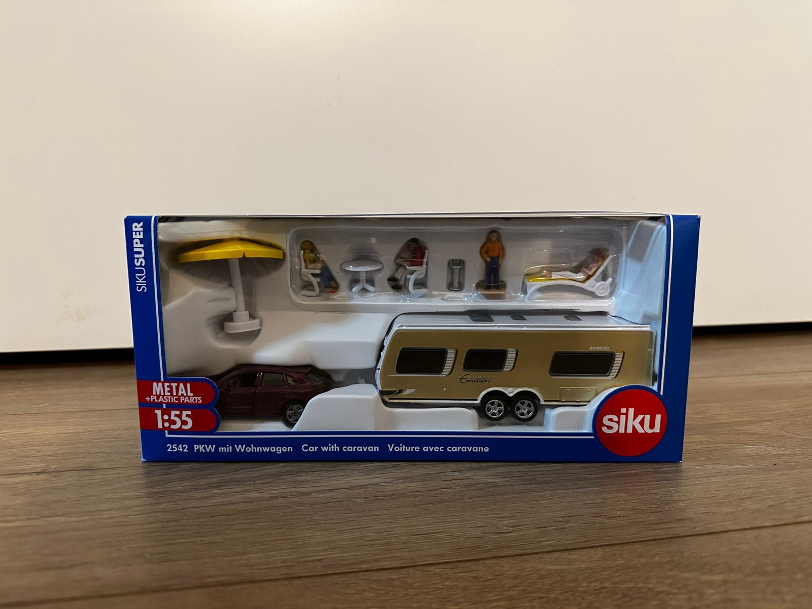 Siku super 2542 auto met caravan nieuw in doos, Ophalen of Verzenden, Nieuw