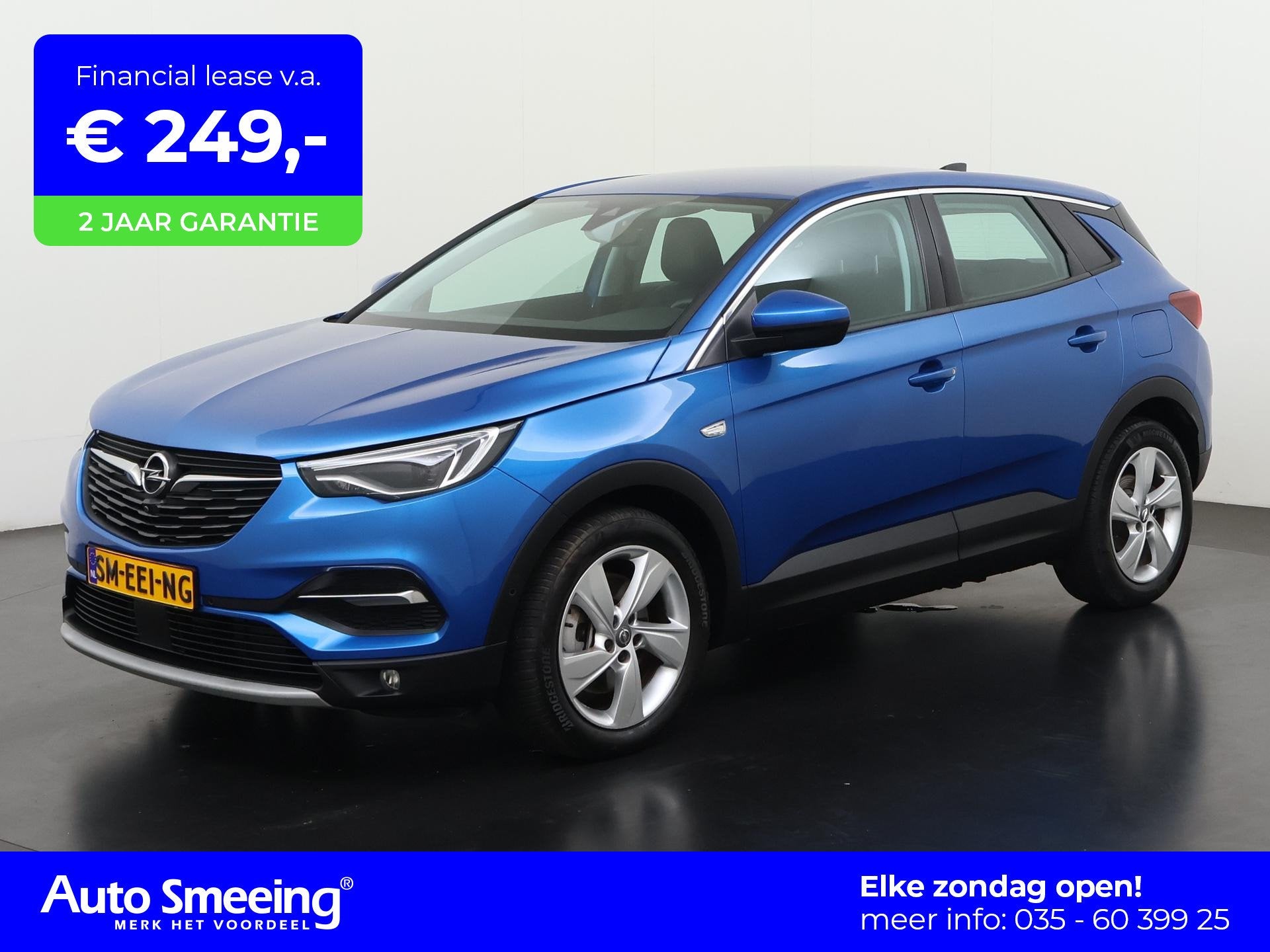 Opel Grandland X 1.6 Turbo Plug in Hybrid Elegance | Leder |, Auto's, Euro 6, 4 cilinders, Blauw, Hybride Elektrisch/Benzine